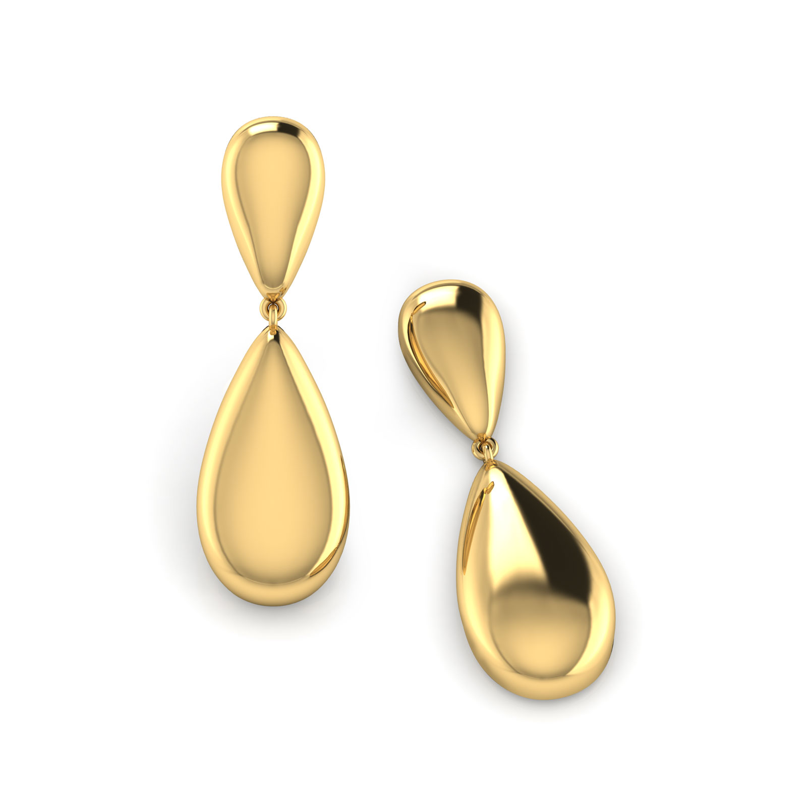 Jackie Geometric Gold Drop Earrings