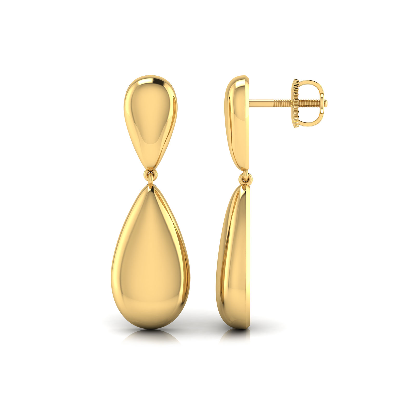 Jackie Geometric Gold Drop Earrings