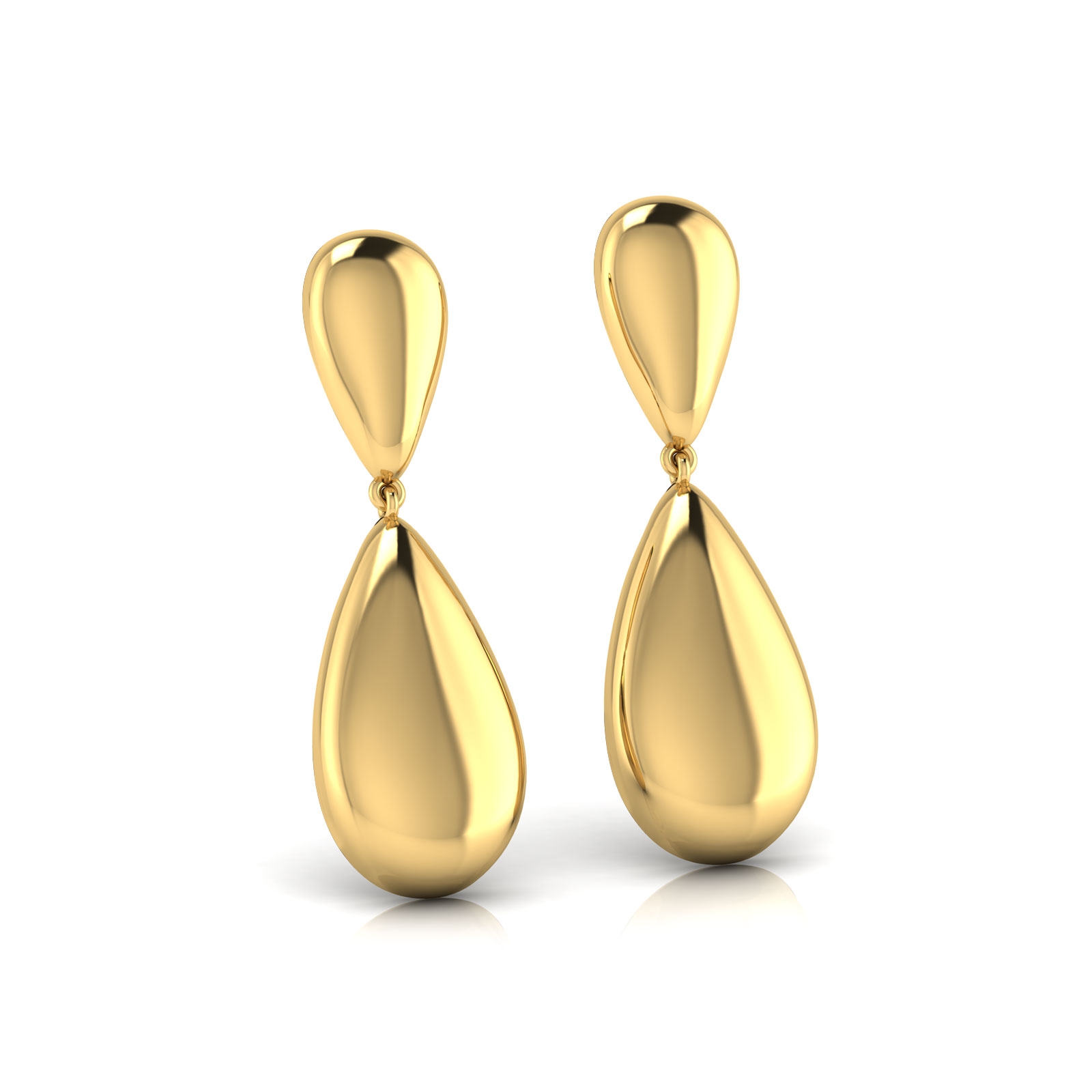 Jackie Geometric Gold Drop Earrings