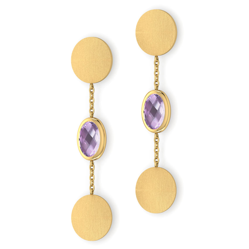 Jena Stamped Drop Earrings