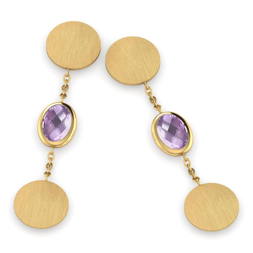 Jena Stamped Drop Earrings