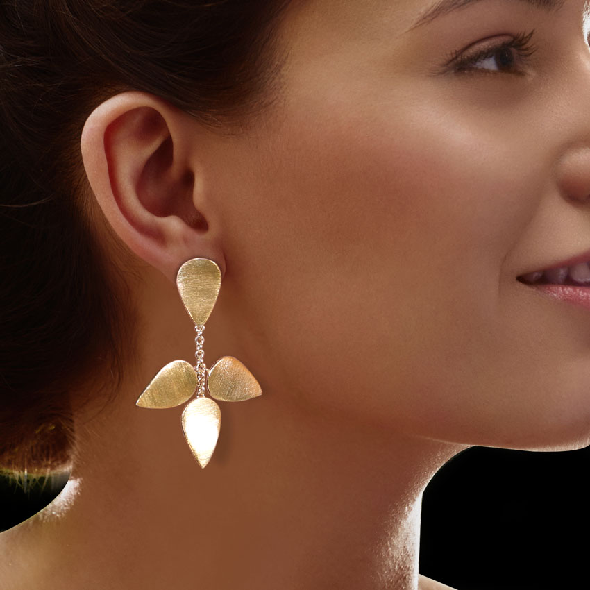 Alanna Stamped Drop Earrings