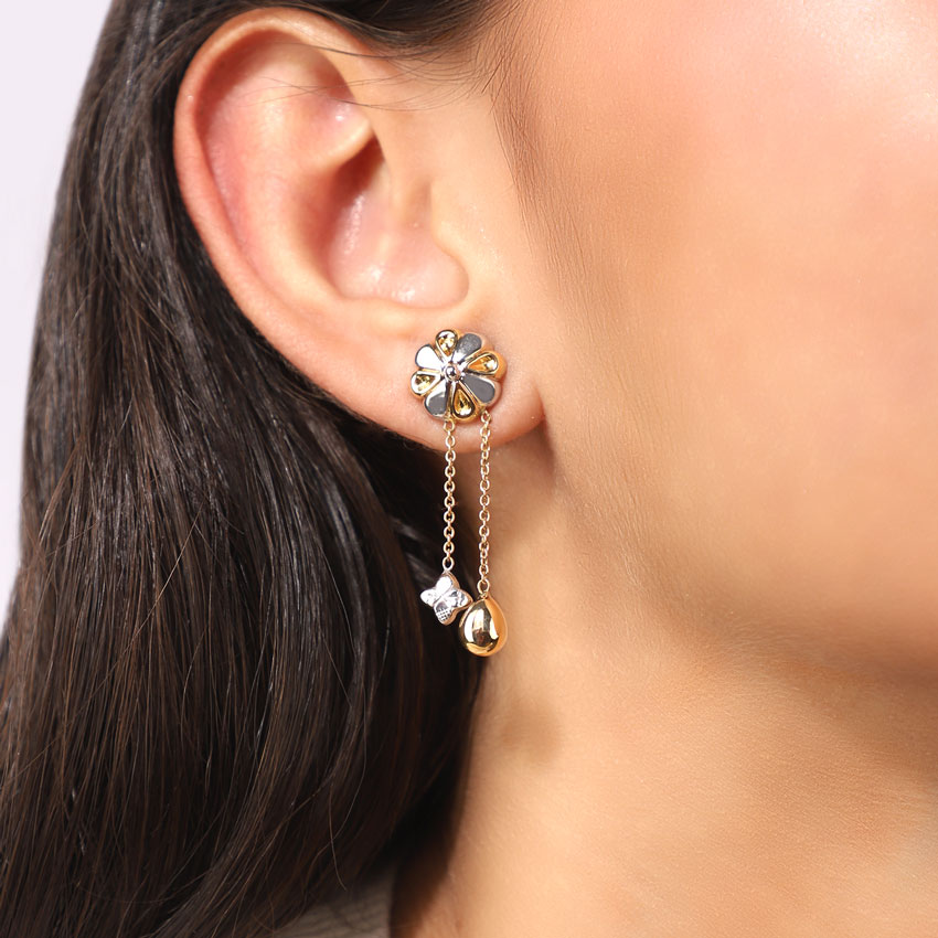 Gold Earrings 18 Karat Yellow Gold Sloane Sisyrin Drop Gold Earrings