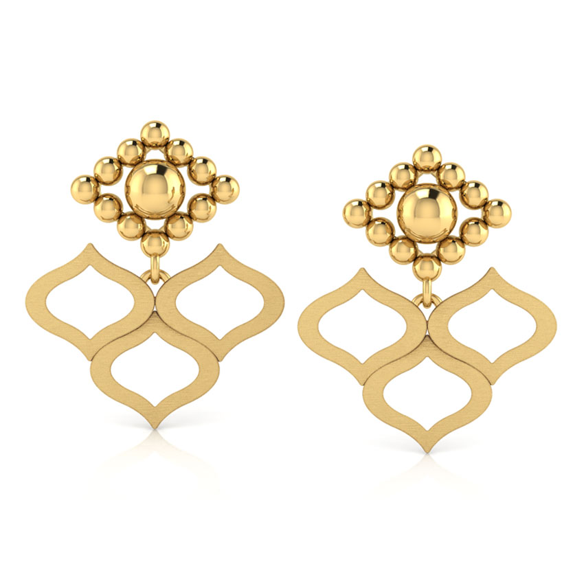 Pattern Jharokha Drop Earrings