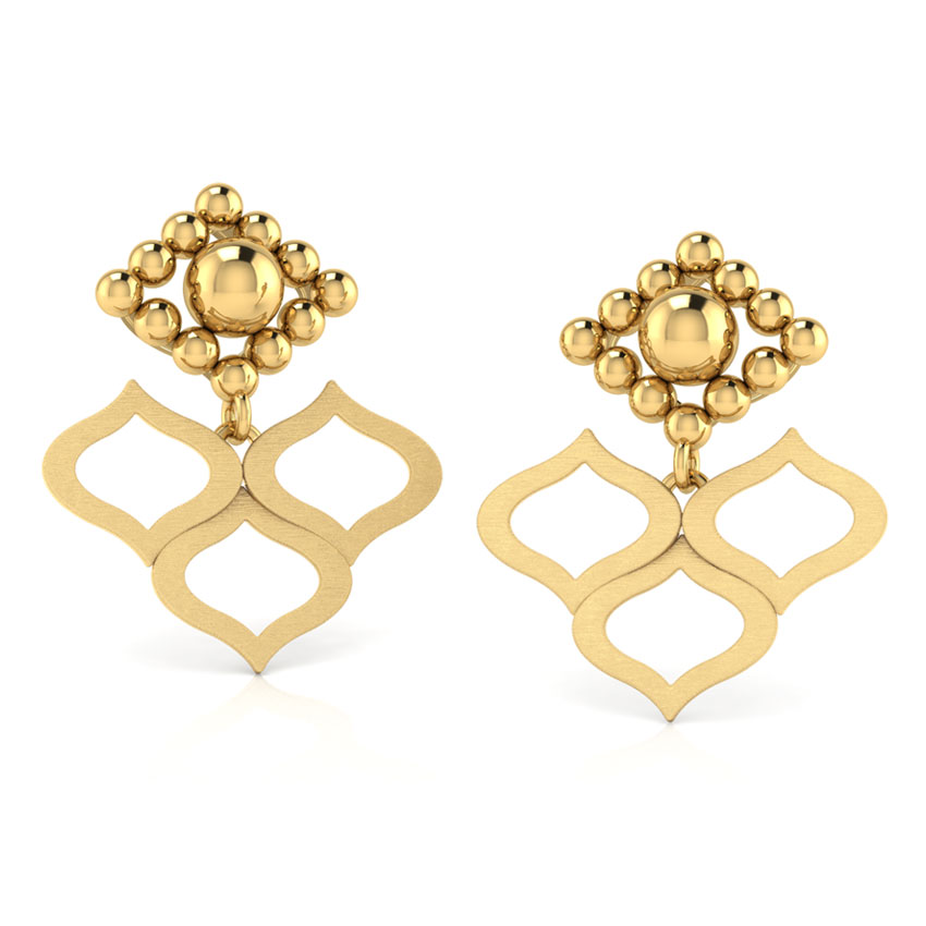 Pattern Jharokha Drop Earrings