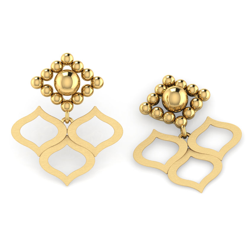 Pattern Jharokha Drop Earrings