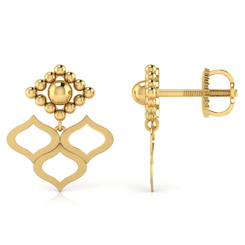 Pattern Jharokha Drop Earrings