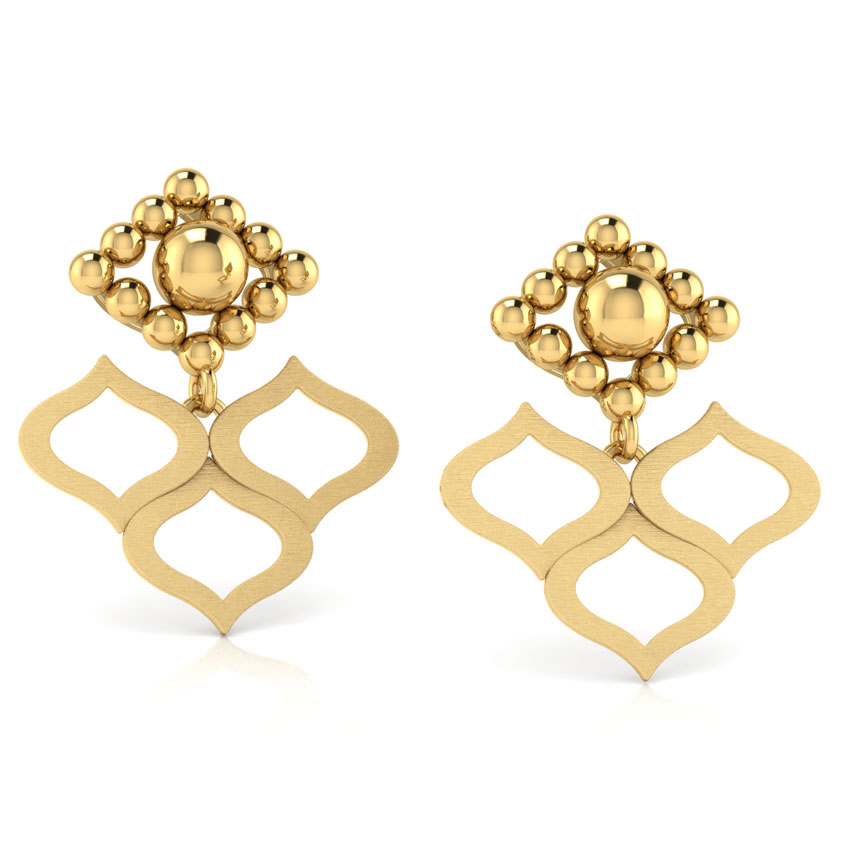 Pattern Jharokha Drop Earrings