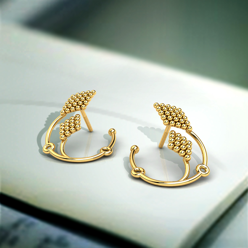 Duo Jharokha Hoop Earrings Duo Jharokha Hoop Earrings