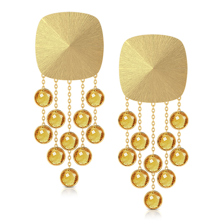 Gamila Stamped Drop Earrings
