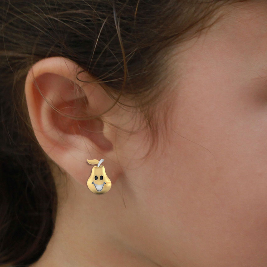 Happy Pear Stud Earrings