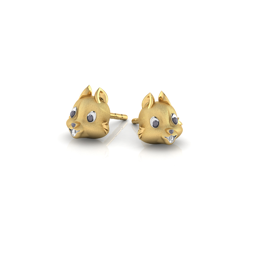 Belva Bunny Kids' Gold Earrings