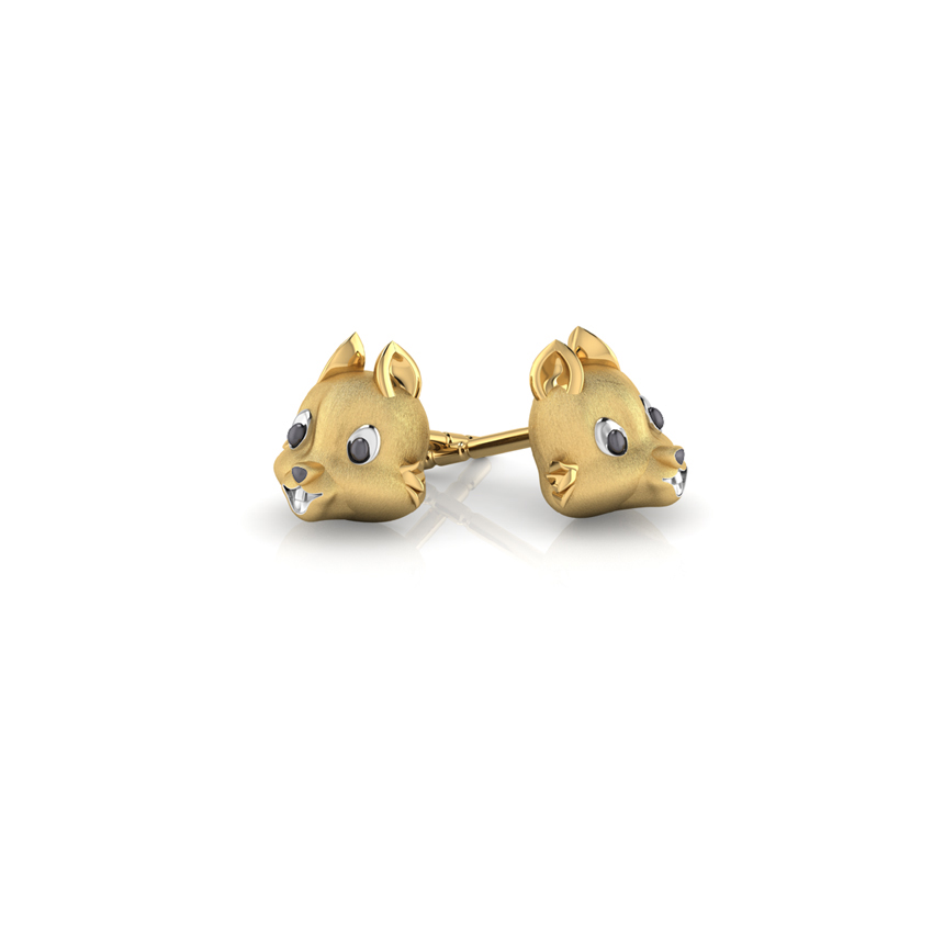 Belva Bunny Kids' Gold Earrings