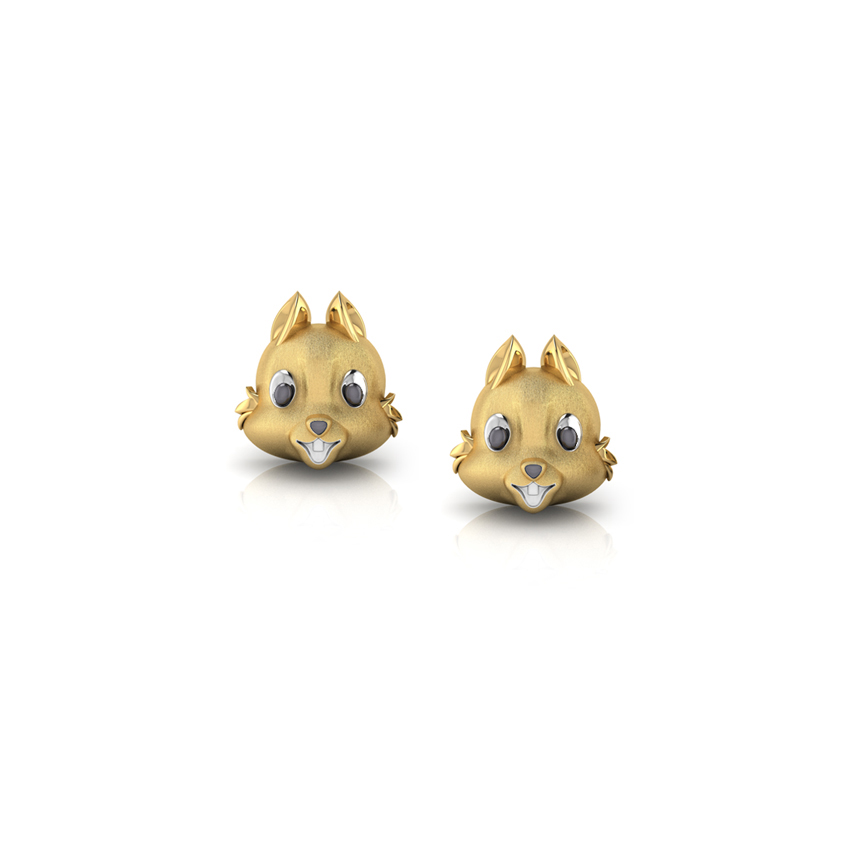 Belva Bunny Kids' Gold Earrings