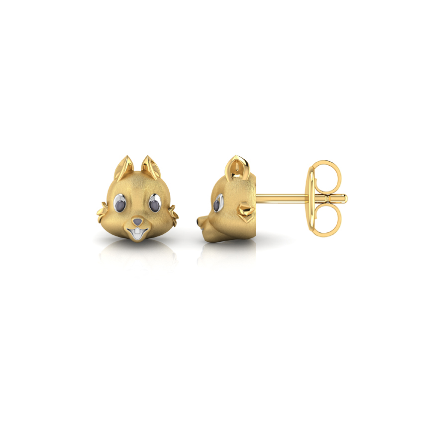 Belva Bunny Kids' Gold Earrings