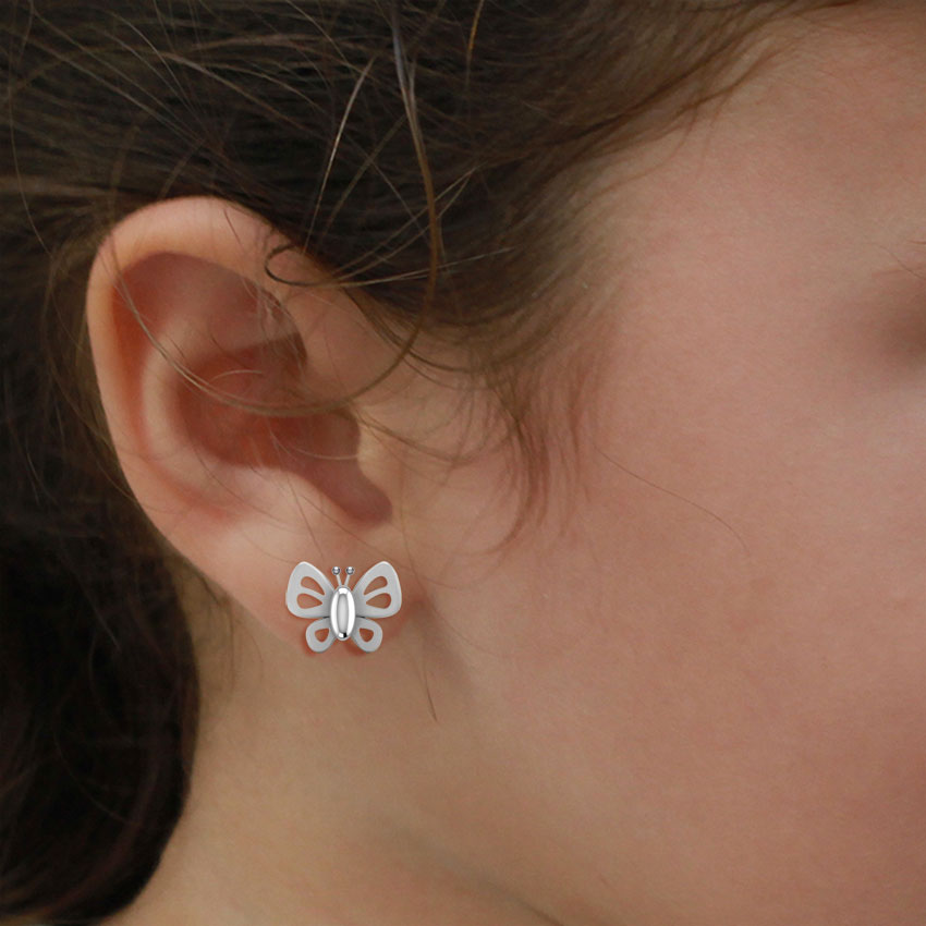 Lil Butterflies Kids' Gold Earrings Lil Butterflies Kids' Gold Earrings