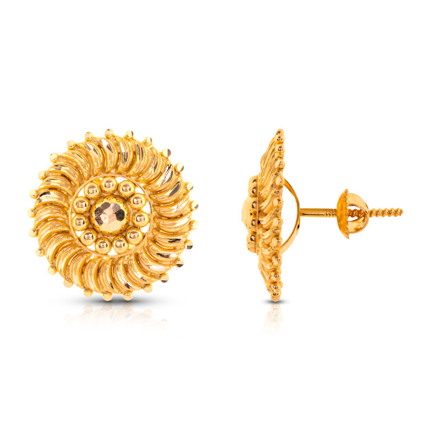 Kitui Grand Gold Stud Earrings