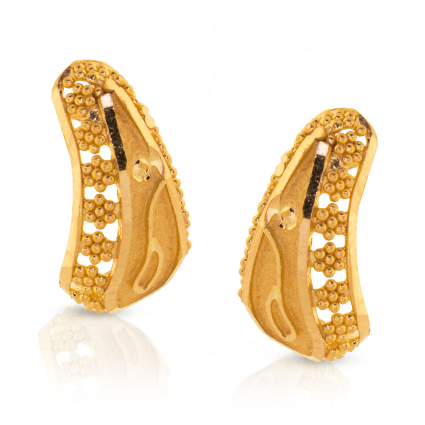 Akuti Granulated Gold Earrings