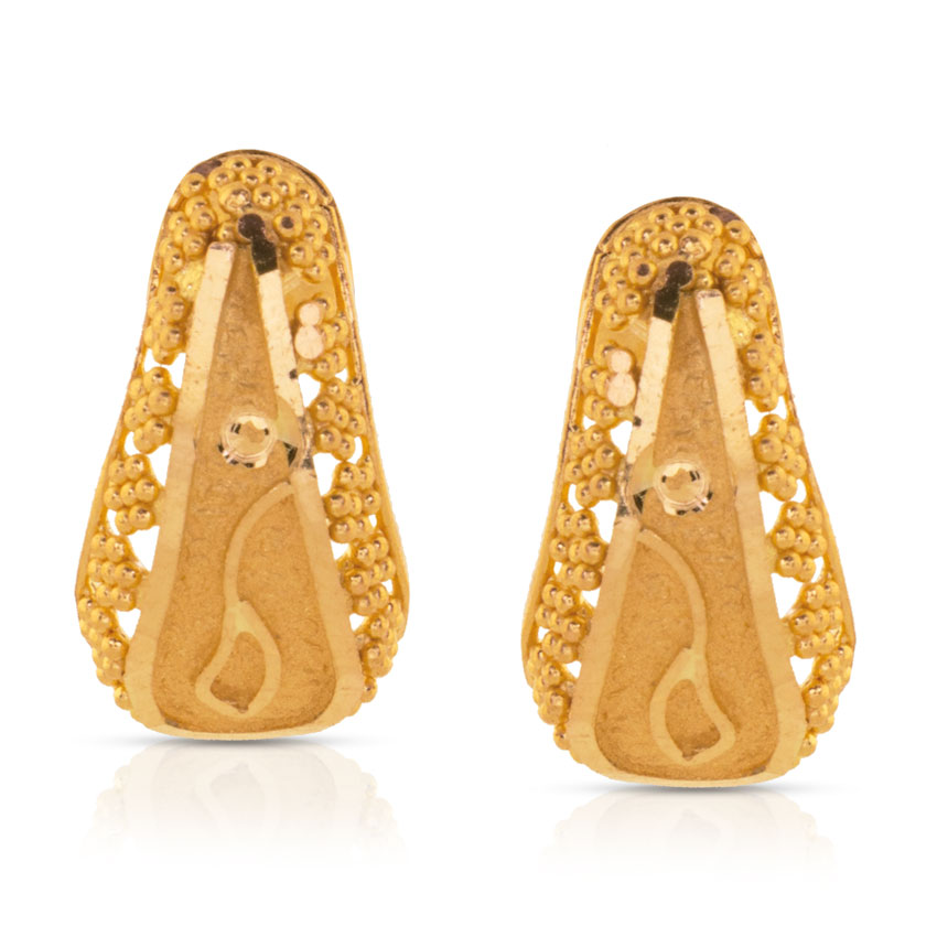Akuti Granulated Gold Earrings