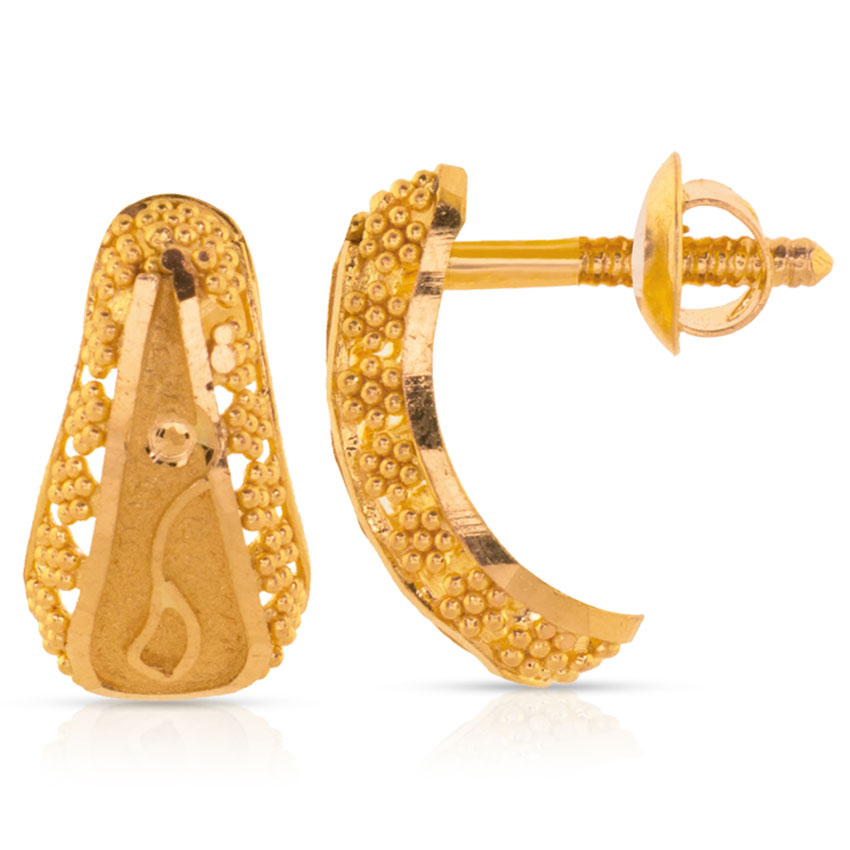 Akuti Granulated Gold Earrings