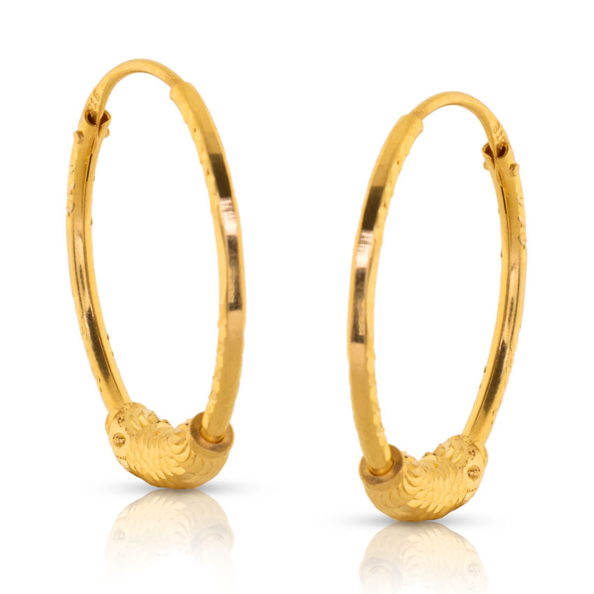 Dea Wrapped Gold Hoop Earrings