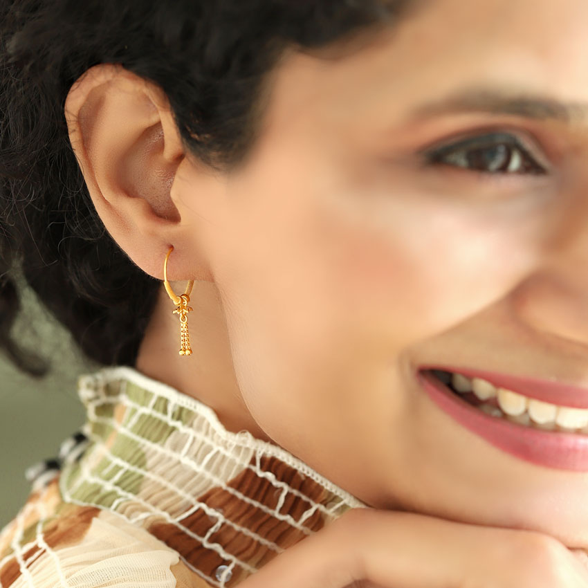 Chetsi Beaded Gold Hoop Earrings Chetsi Beaded Gold Hoop Earrings