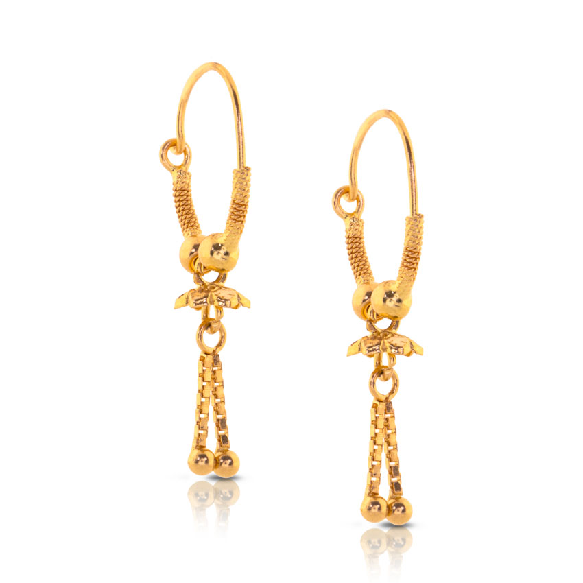 Chetsi Beaded Gold Hoop Earrings Chetsi Beaded Gold Hoop Earrings