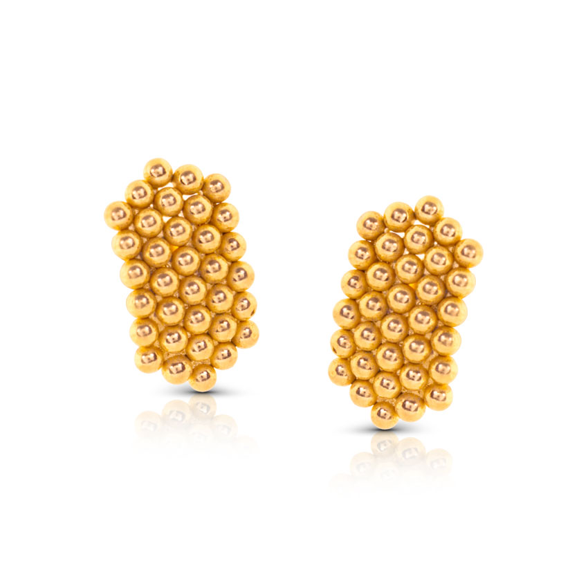 Fena Granulated Gold Stud Earrings Fena Granulated Gold Stud Earrings