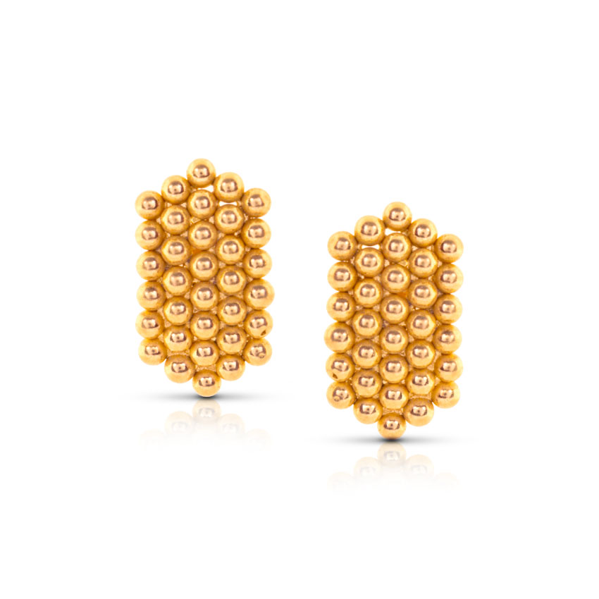 Fena Granulated Gold Stud Earrings Fena Granulated Gold Stud Earrings