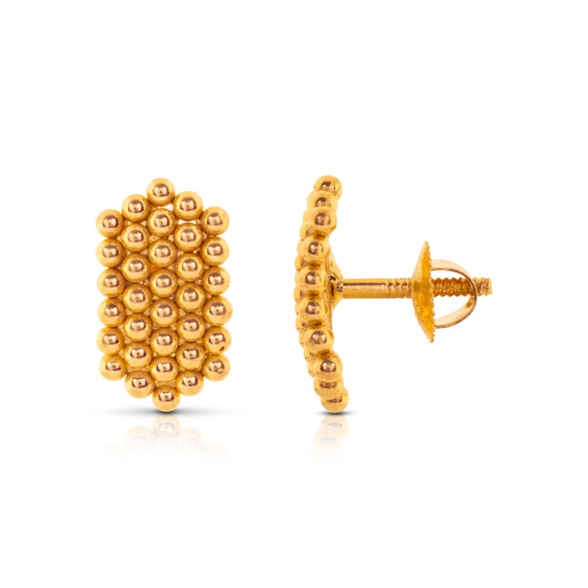 Fena Granulated Gold Stud Earrings Fena Granulated Gold Stud Earrings