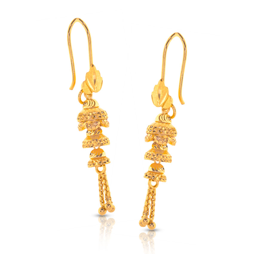 Alpita Beaded Gold Drop Earrings