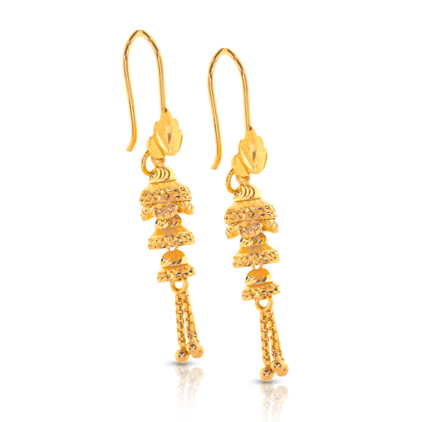 Alpita Beaded Gold Drop Earrings