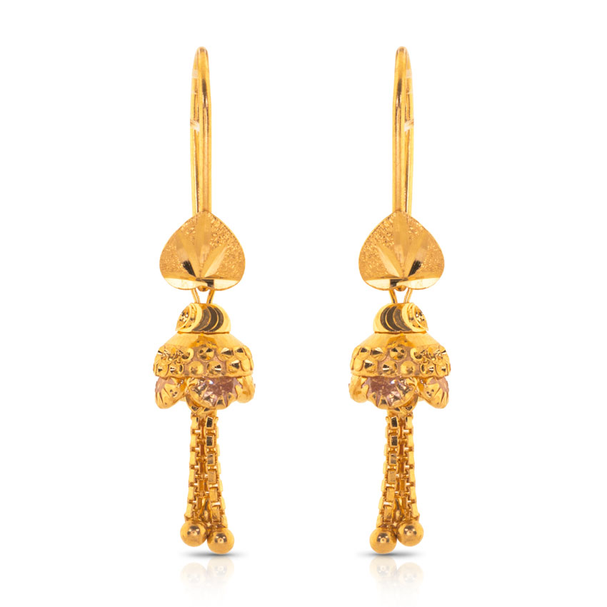 Hanu Beaded Gold Drop Earrings Hanu Beaded Gold Drop Earrings