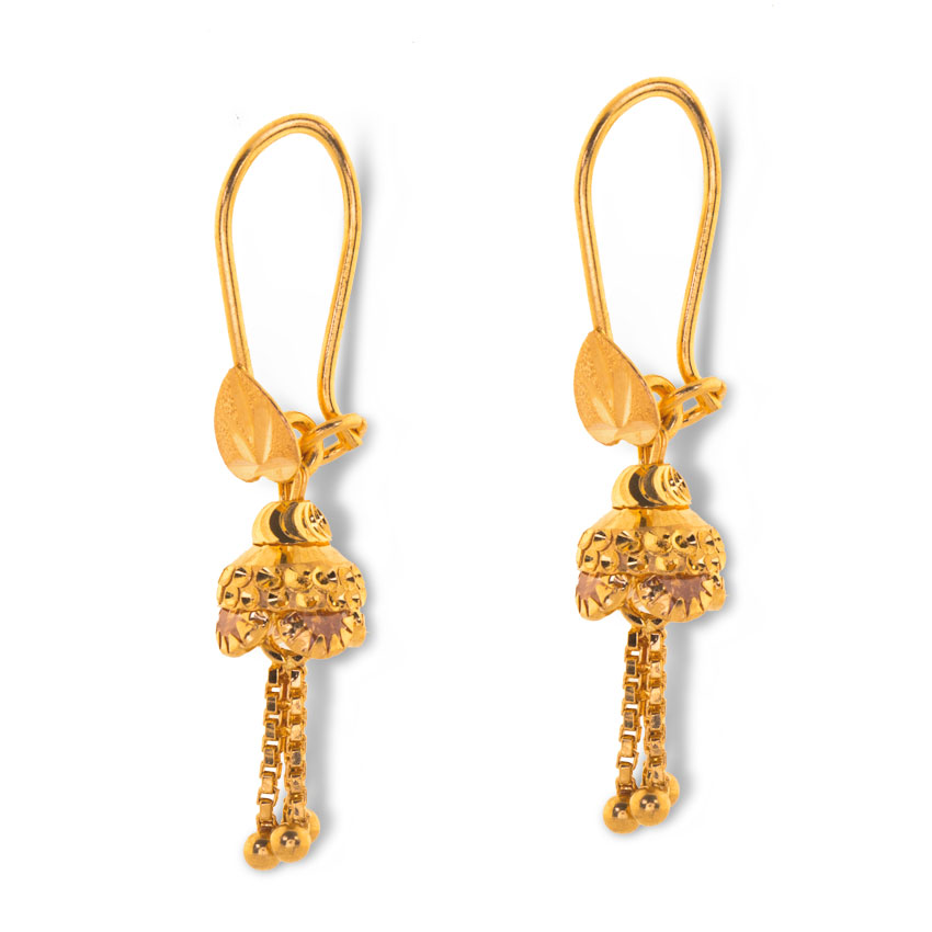 Hanu Beaded Gold Drop Earrings Hanu Beaded Gold Drop Earrings