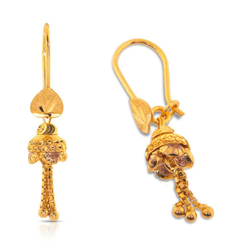 Hanu Beaded Gold Drop Earrings Hanu Beaded Gold Drop Earrings