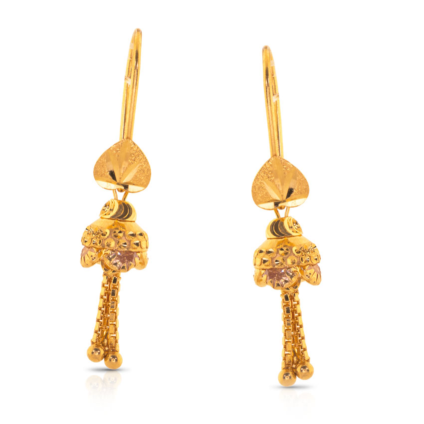 Hanu Beaded Gold Drop Earrings Hanu Beaded Gold Drop Earrings