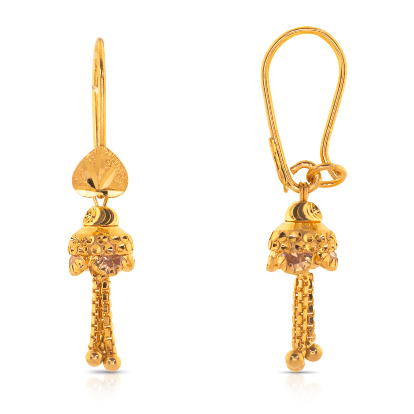 Hanu Beaded Gold Drop Earrings Hanu Beaded Gold Drop Earrings