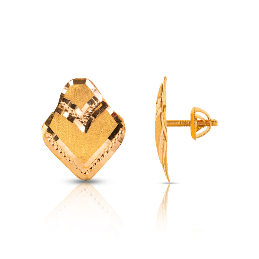 Arna Shine Gold Stud Earrings