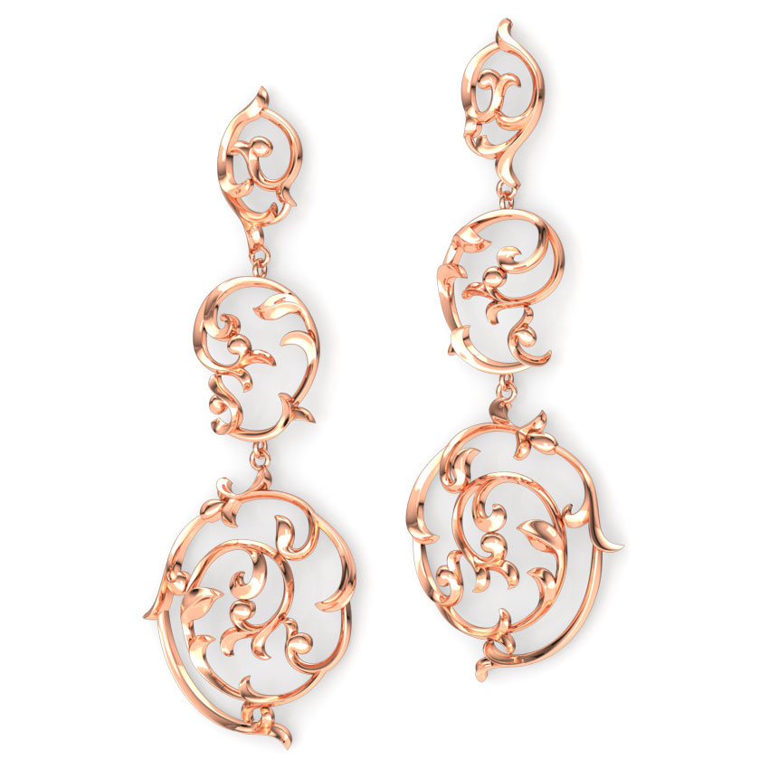 Swirl Filigree Drop Earrings