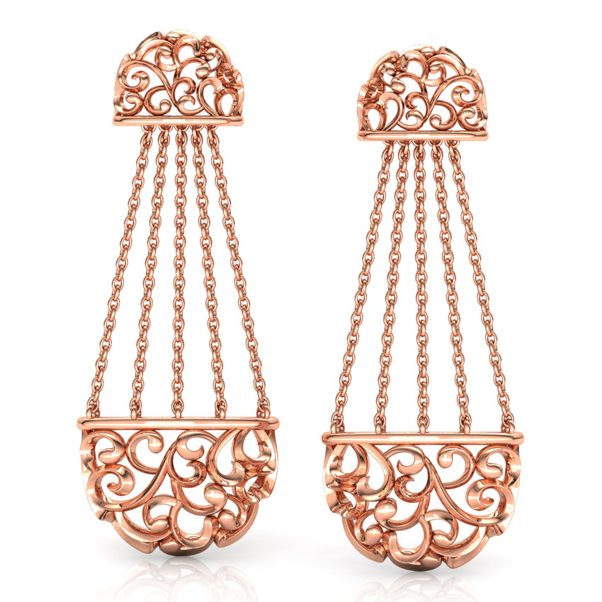 Chained Filigree Drop Earrings