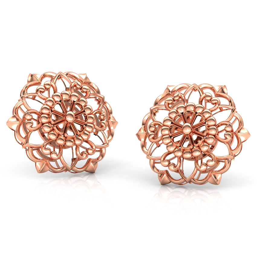 Symmetric Filigree Stud Earrings