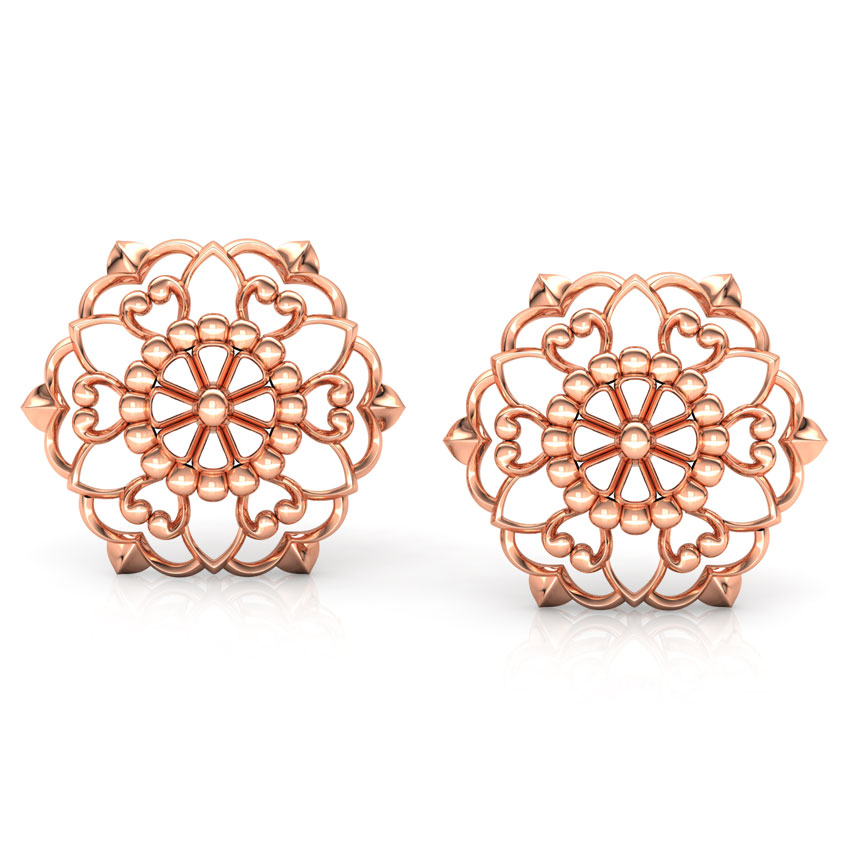 Symmetric Filigree Stud Earrings