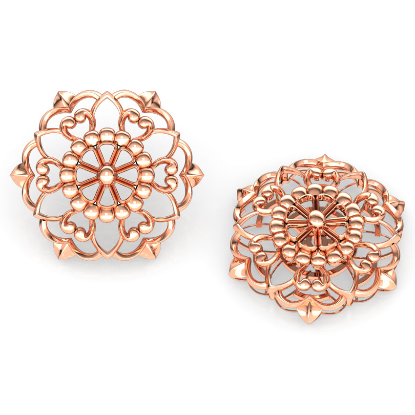 Symmetric Filigree Stud Earrings