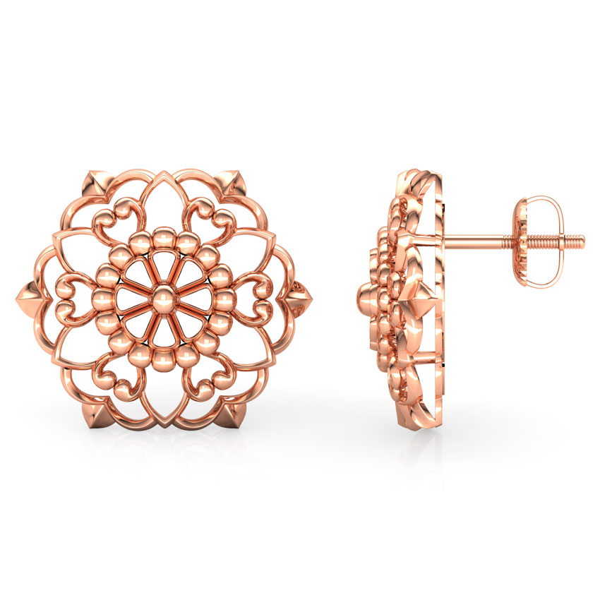 Symmetric Filigree Stud Earrings
