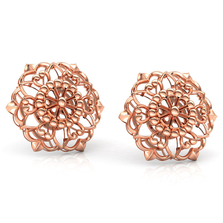 Symmetric Filigree Stud Earrings