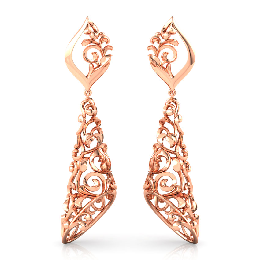 Conoid Filigree Drop Earrings