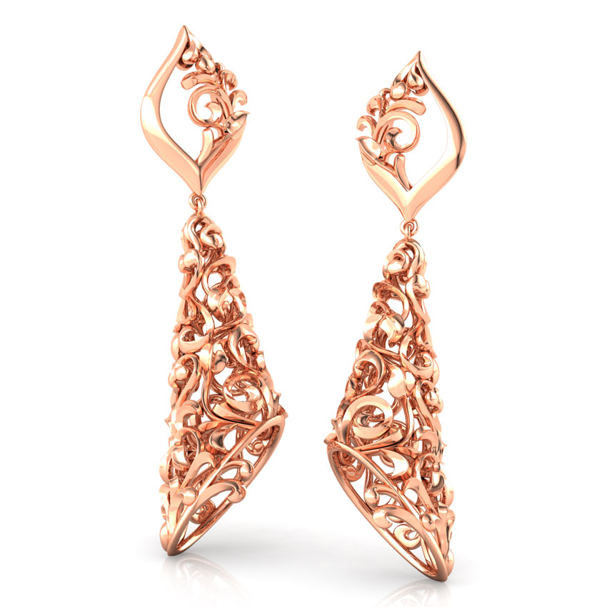 Conoid Filigree Drop Earrings