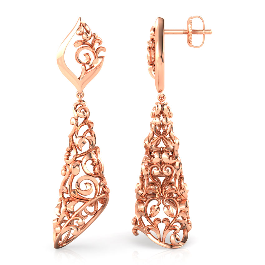 Conoid Filigree Drop Earrings
