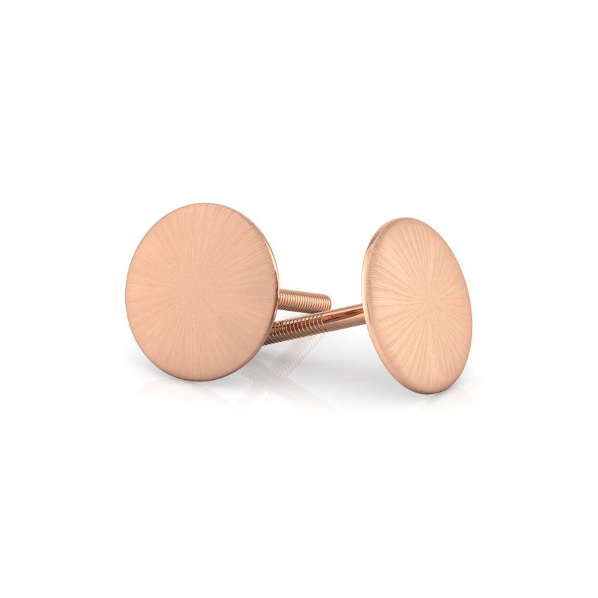 Beth Stamped Gold Stud Earrings