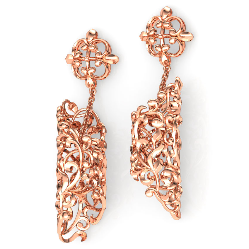Cylindrical Filigree Jhumkas